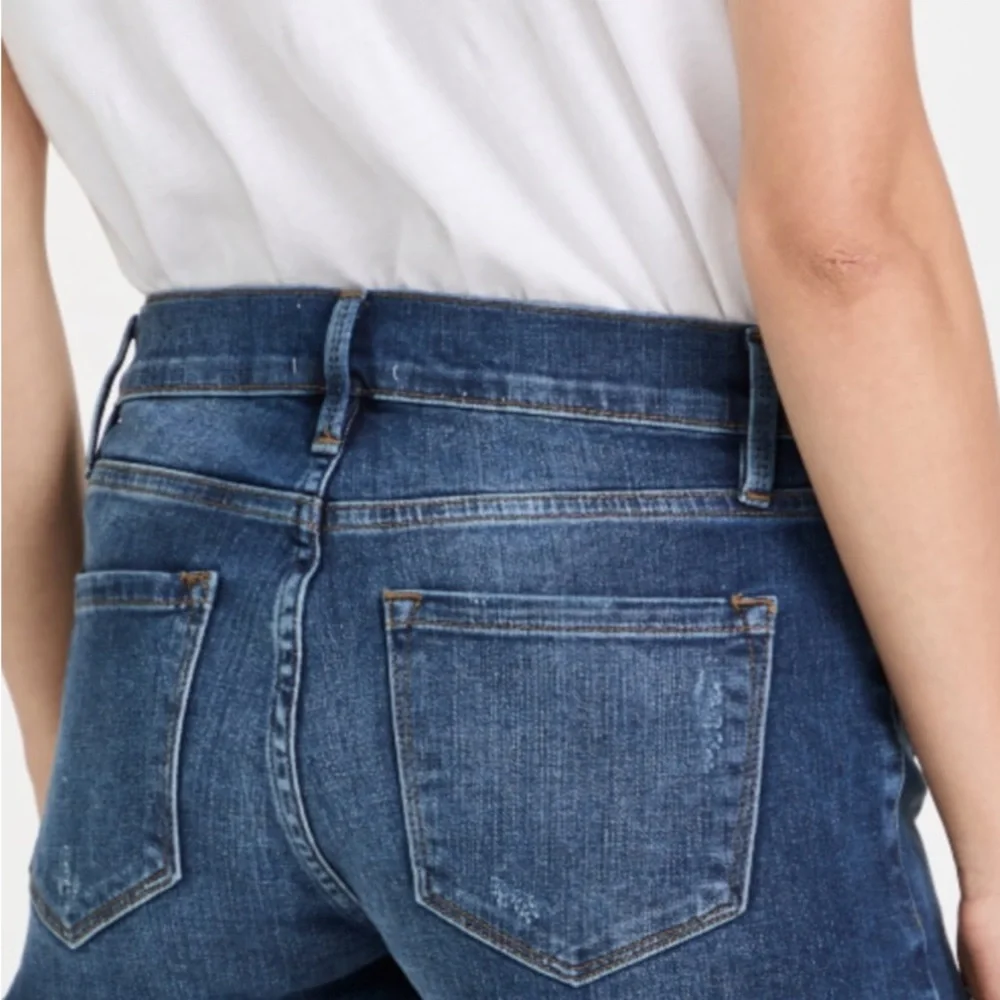 Frame Le Cutoff Denim Shorts Sz 27 - Picture 3 of 10
